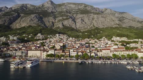 ferry terminal on luka makarska in croatia