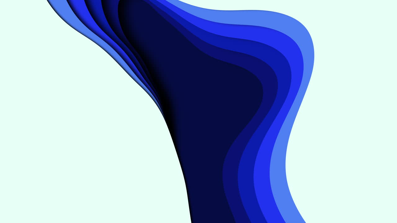 Wavy blue line with curved shape pattern