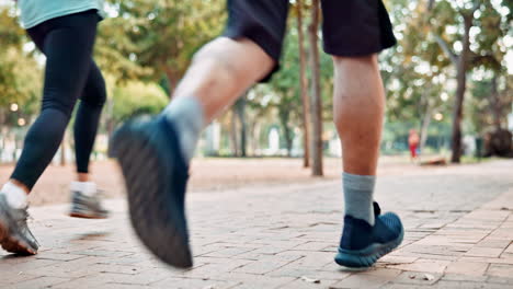 group running in park