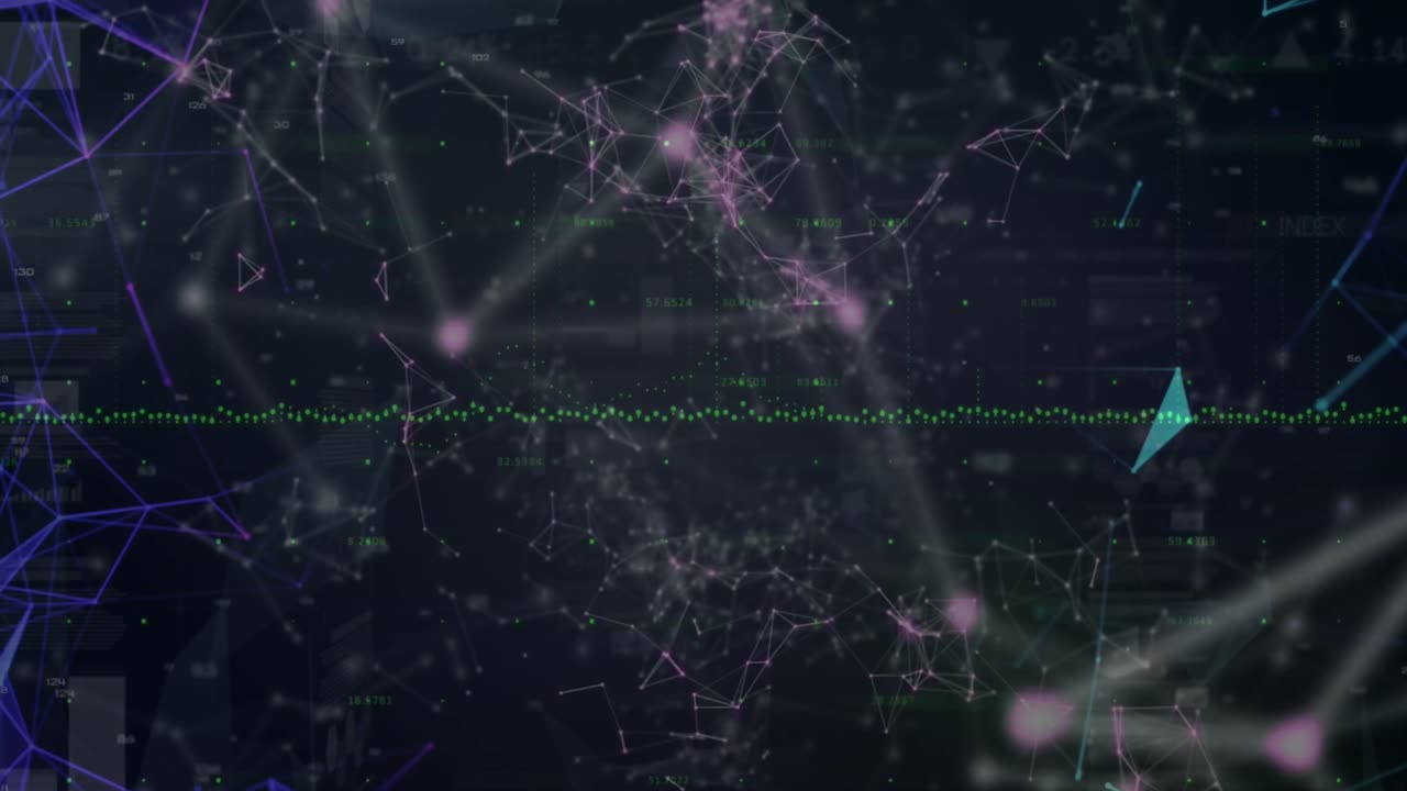 qr 코드 스캐너, 연결 네트워크 및 검은 바탕에 대한 데이터 처리