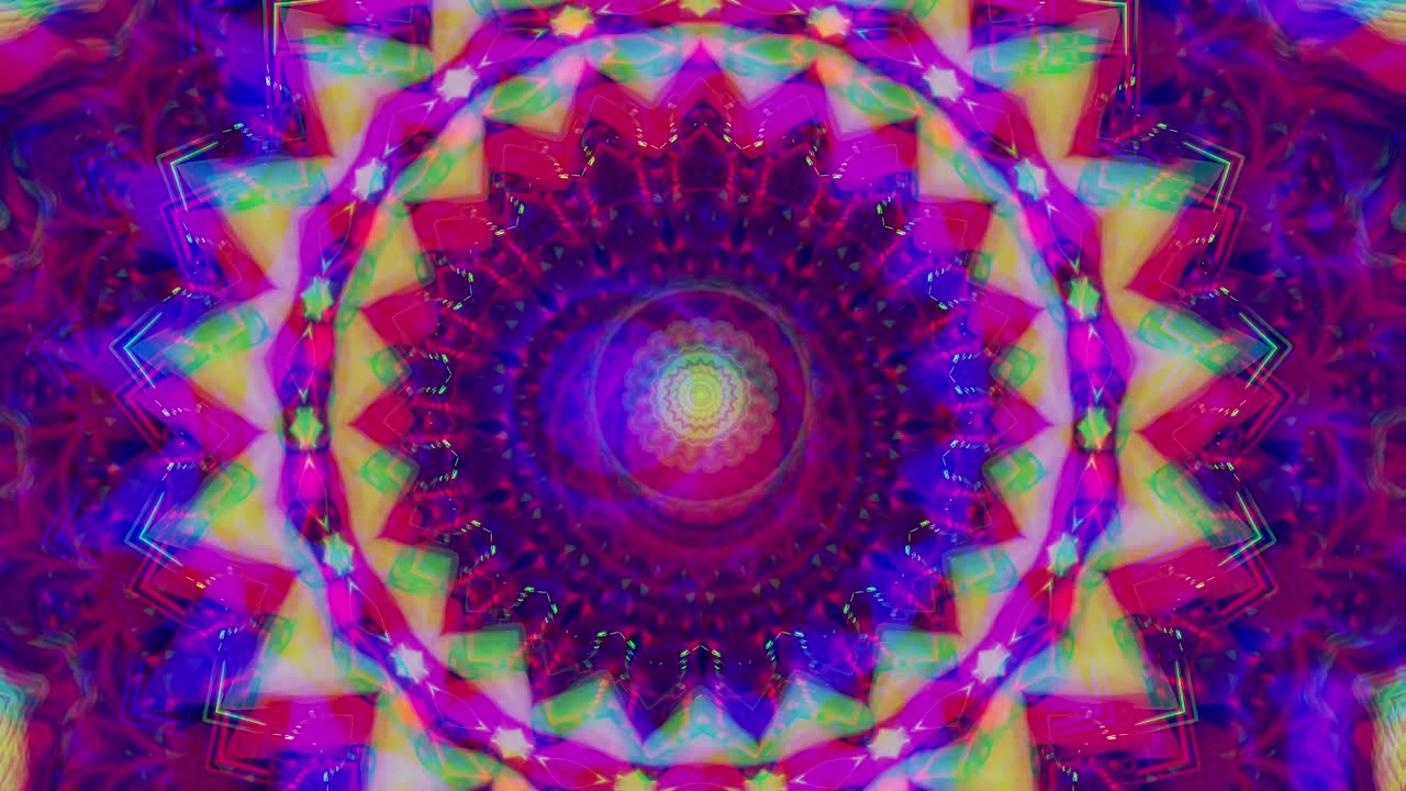 el fondo abstracto de 4k, el bucle de fantasía en movimiento dinámico, el caleidoscopio.