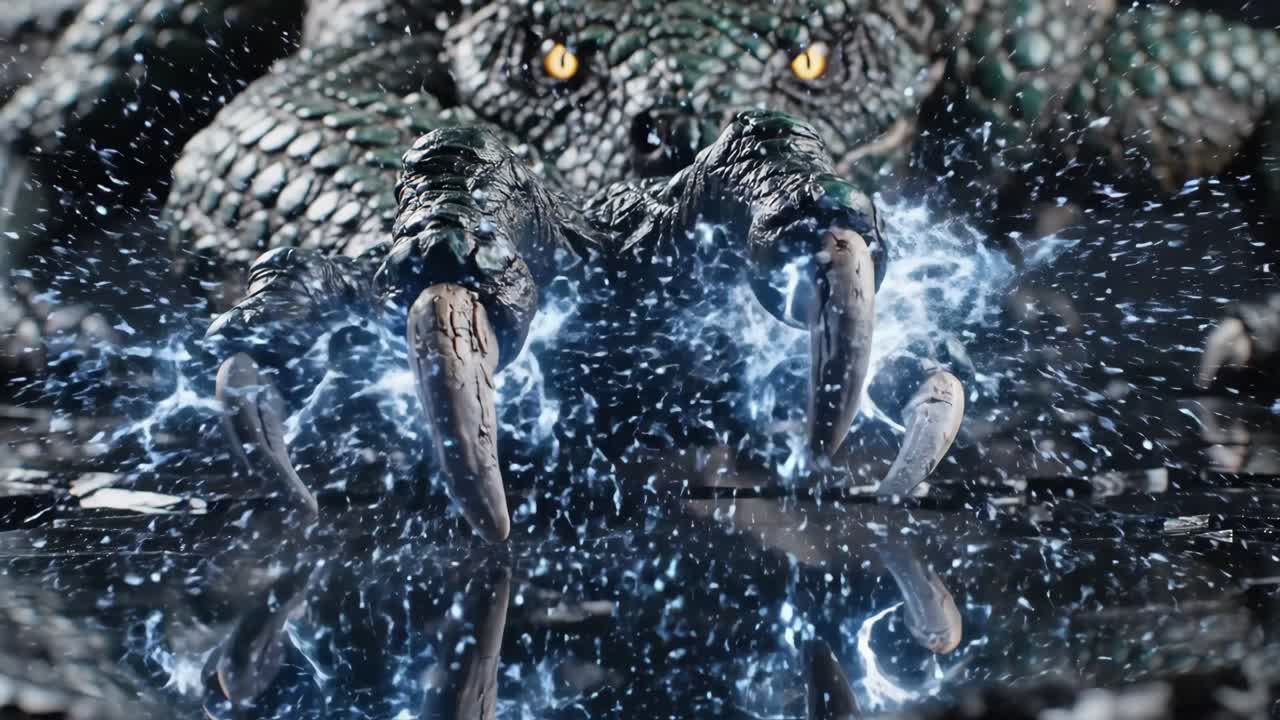 Monster with Electric Claws