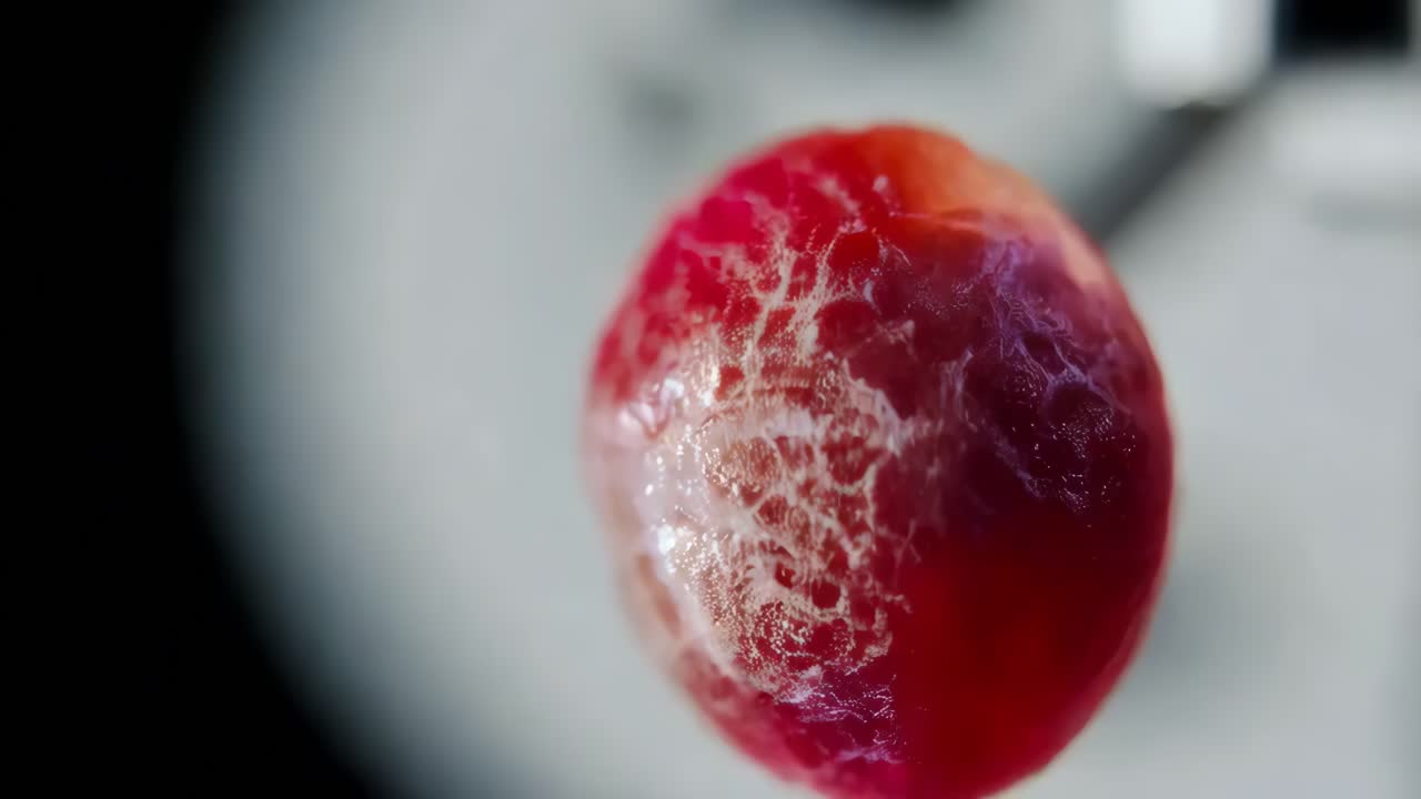 fotografía macro en primer plano de una baya roja