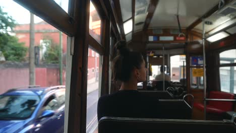 inside a tram