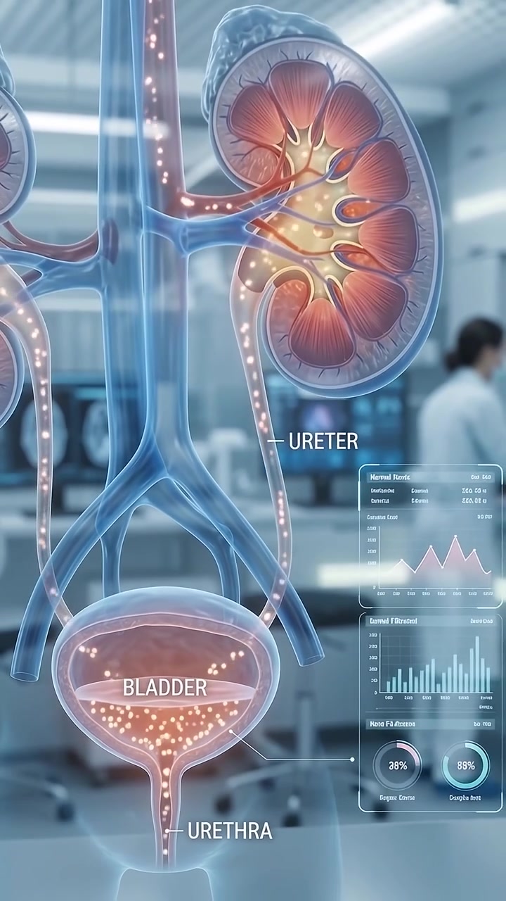 3D Medical Animation of Human Urinary System Function