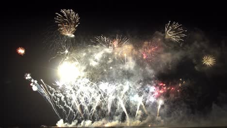 colorful fireworks display night background