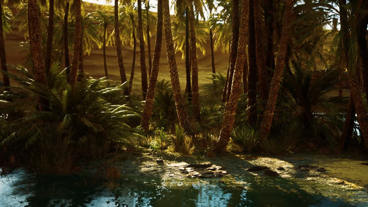 palmeras en el desierto del sáhara