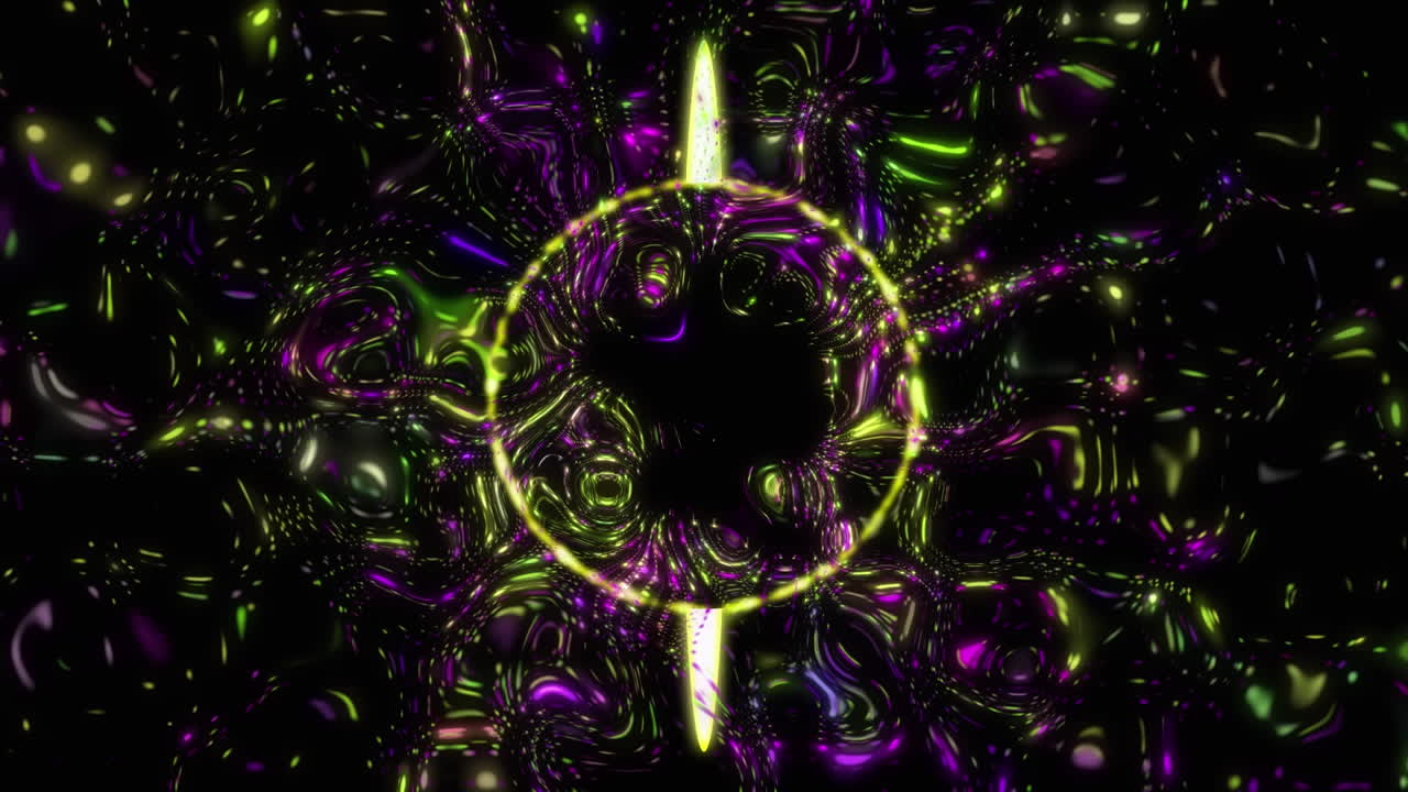 animaciones de formas coloridas líquidas en movimiento sobre un fondo negro