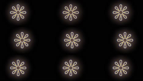 Gold-summer-flowers-pattern-with-led-light-in-club-style