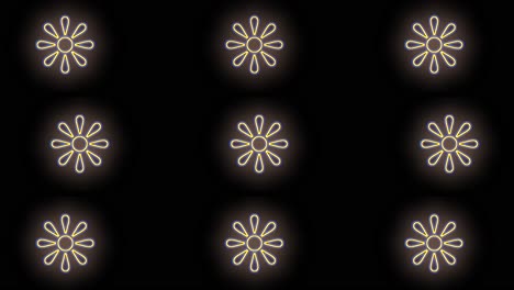 gold summer flowers pattern with led light in club style