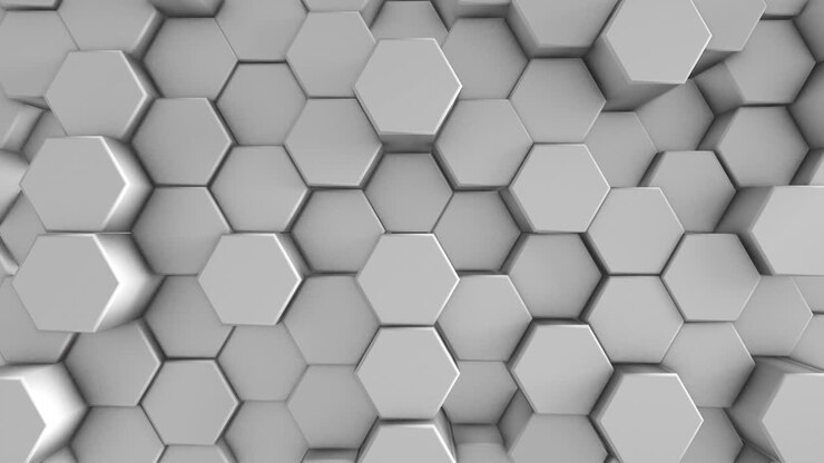 Weiße futuristische Totenköpfe, Bewegung auf minimalistischem Hintergrund. 3D-Animation. Das Gitter. Das Konzept von Tod und Horror. Eine Ansammlung von Totenköpfen ist ein beeindruckendes Halloween-Horrorbild.
