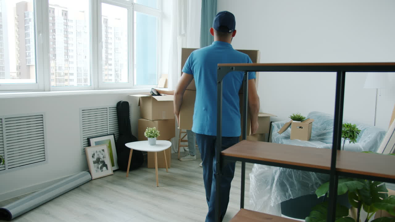 Moving Day in a New Apartment