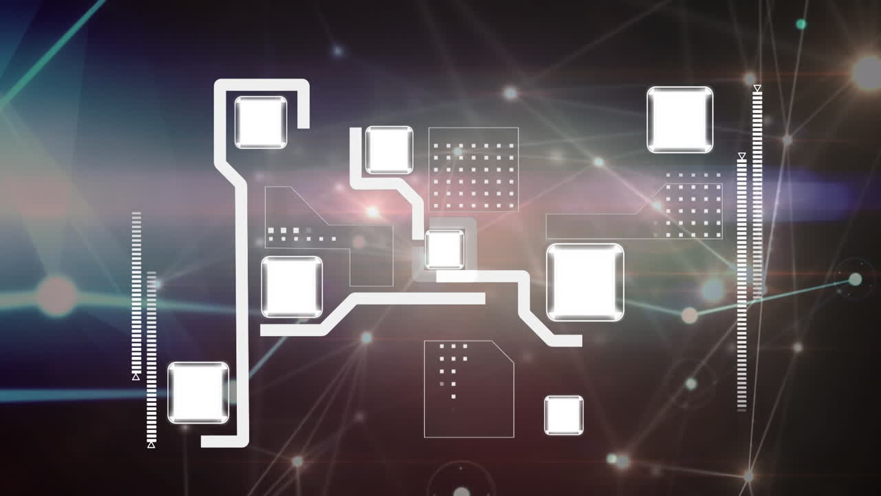 반 ⁇ 이는 반점이 있는 연결 네트워크의 애니메이션