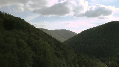 Drone-Aerial-of-the-Harz-National-Park-in-Lower-Saxony,-Germany,-Europe