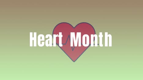Animation-of-heart-month-text-over-heart