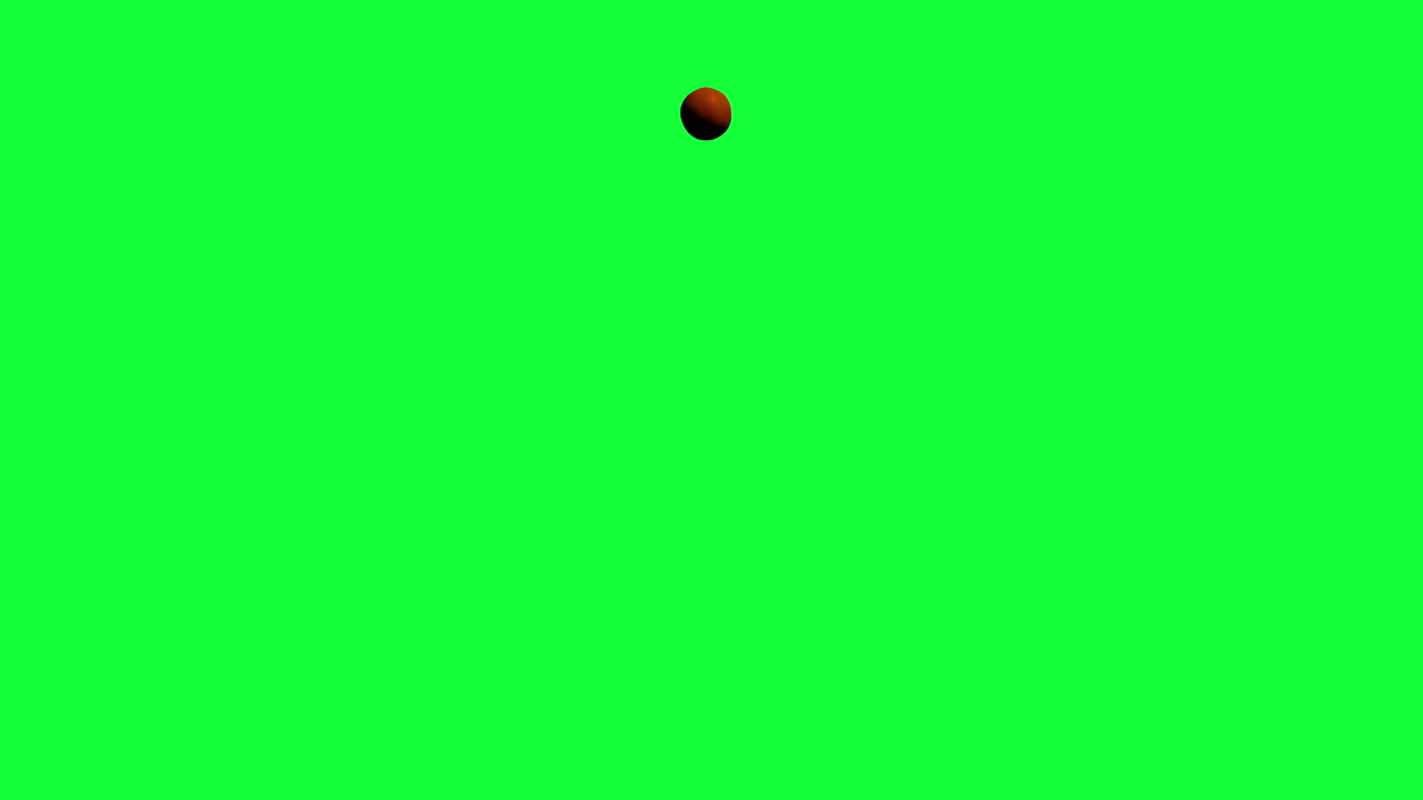 3D Render of a Brown Object on Green Background