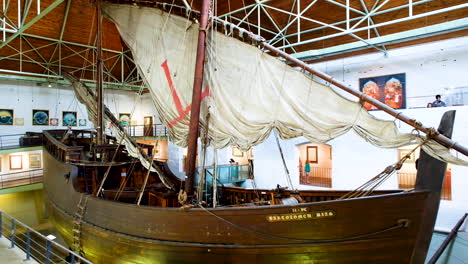 bartolomeu dias replica boat - portuguese caravel; dias museum, mossel bay