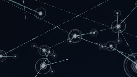 digital animation of network of connections floating against black background