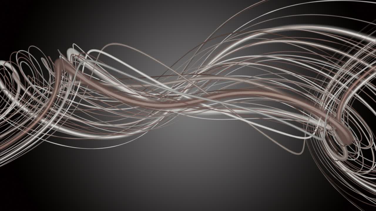 Fantastic animation with stripe wave object in slow motion, 4096x2304 loop 4K