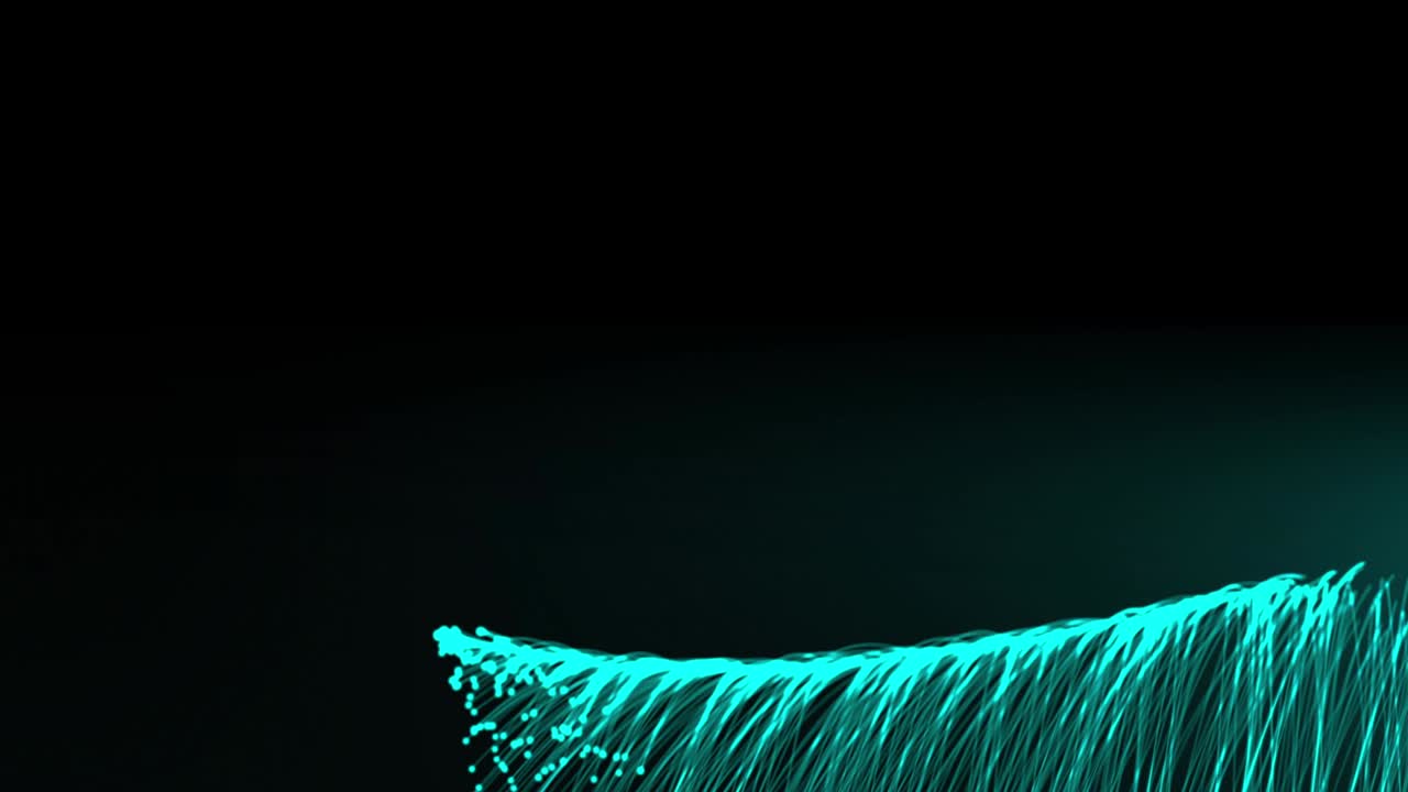 검은 바탕에 파란색 빛 트레일의 롤링 폭발의 애니메이션