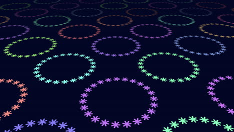 vibrant and colorful circle pattern on dark background