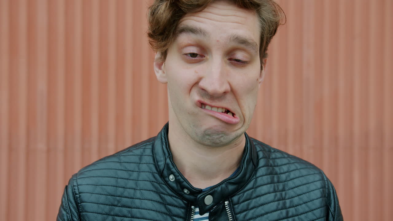 Man with funny expressions