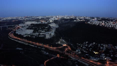 jerusalem skyline at dawn/dusk