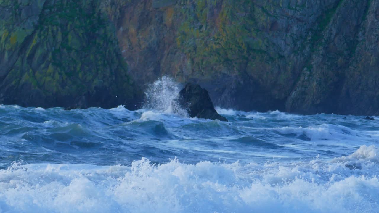 Epic Ireland dramatic winter Atlantic storm Copper Coast Waterford dramatic waves and high swell