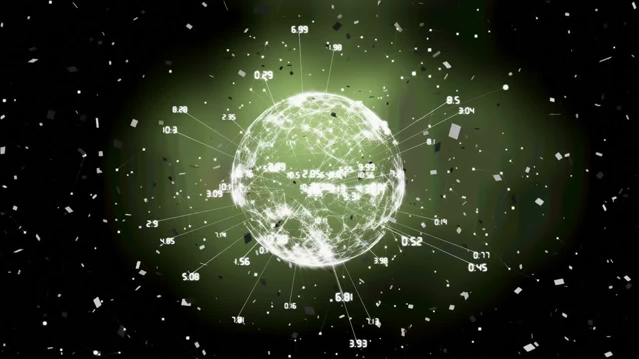 검은색 배경 에 숫자 가 그려진 지구 의 애니메이션