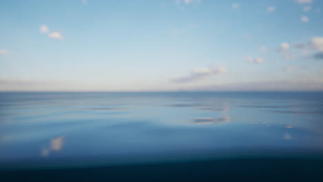 a calm ocean under a clear sky