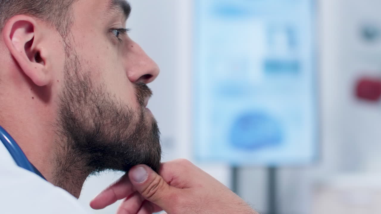 Doctor Examining Medical Imaging