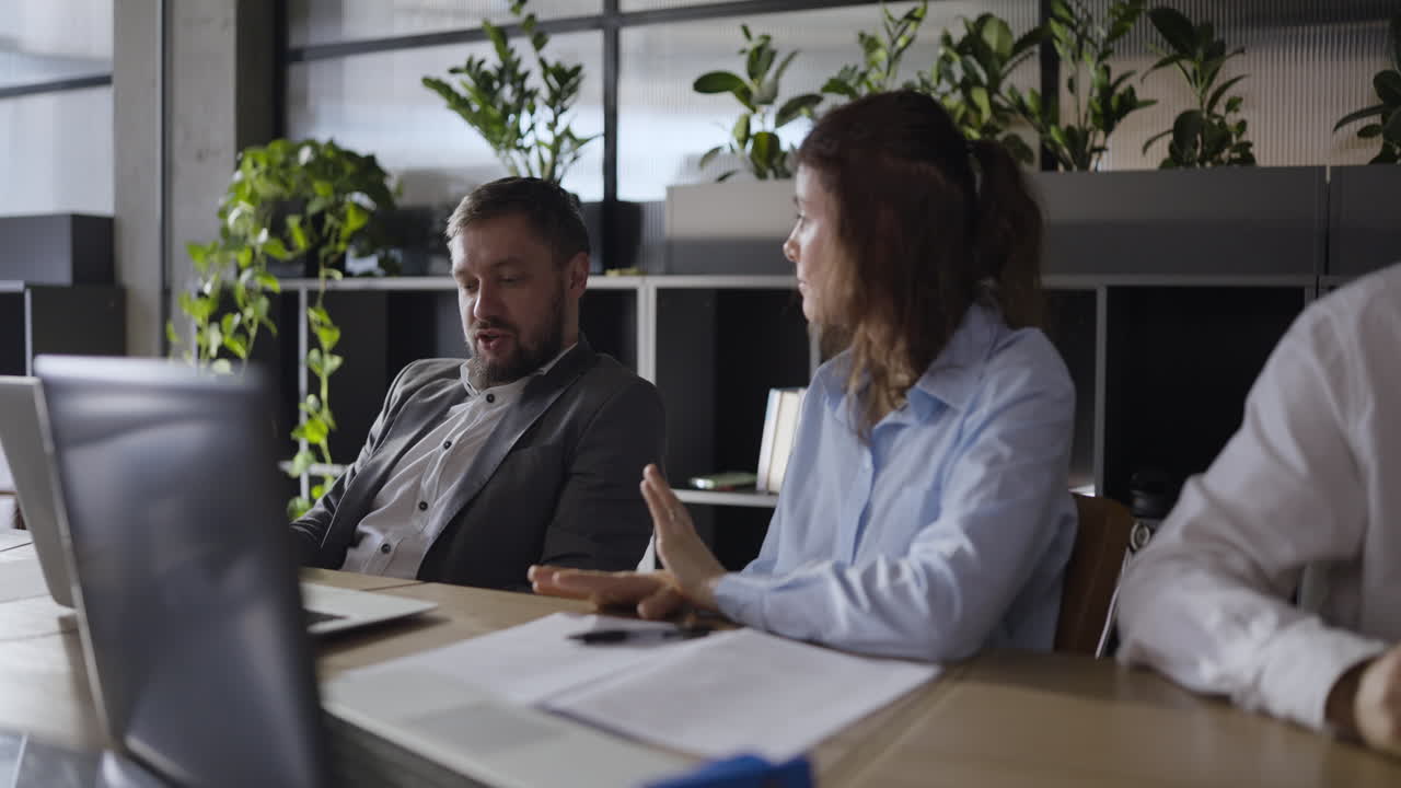 Business Meeting in Modern Office