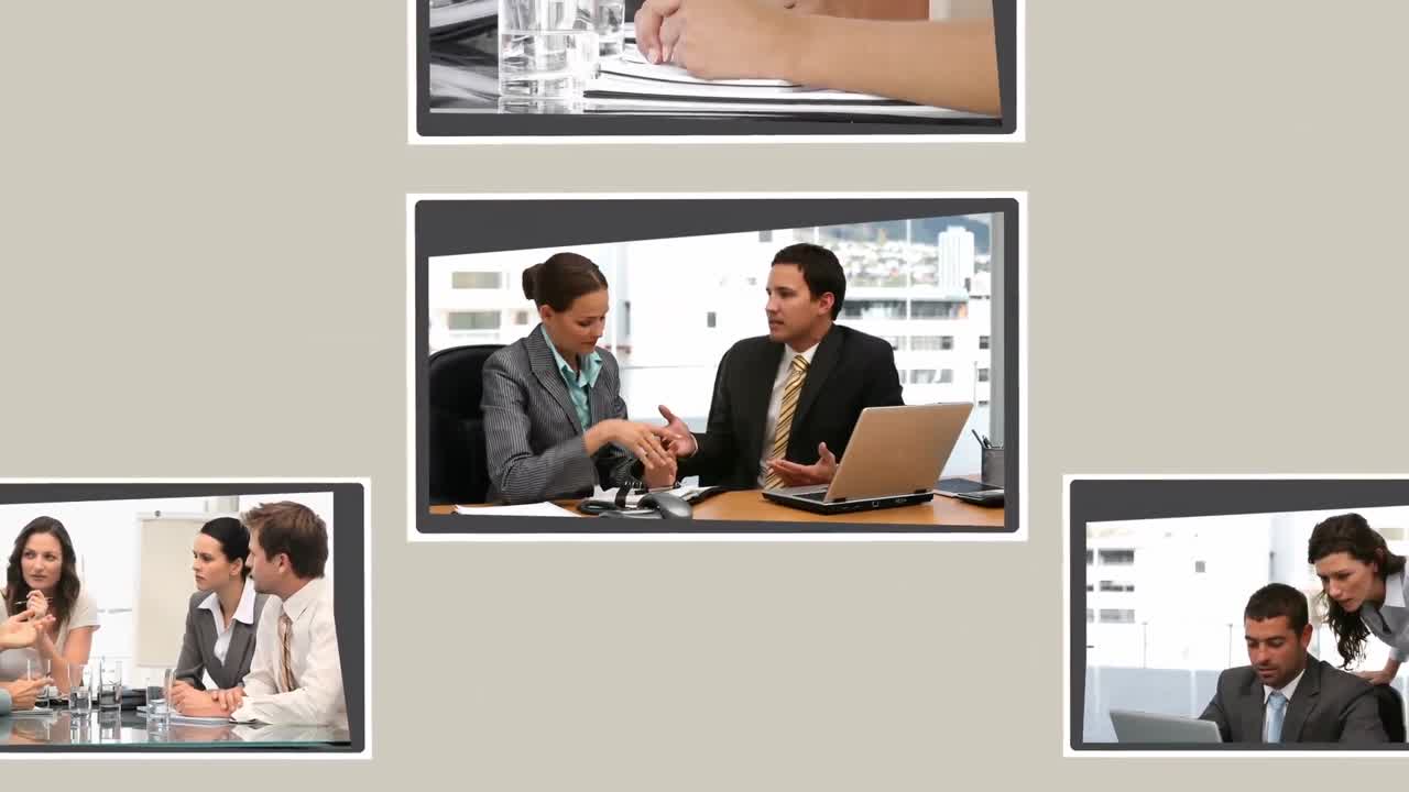 montaje de personas que trabajan juntas