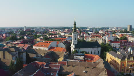 aerial view of timisoara city center