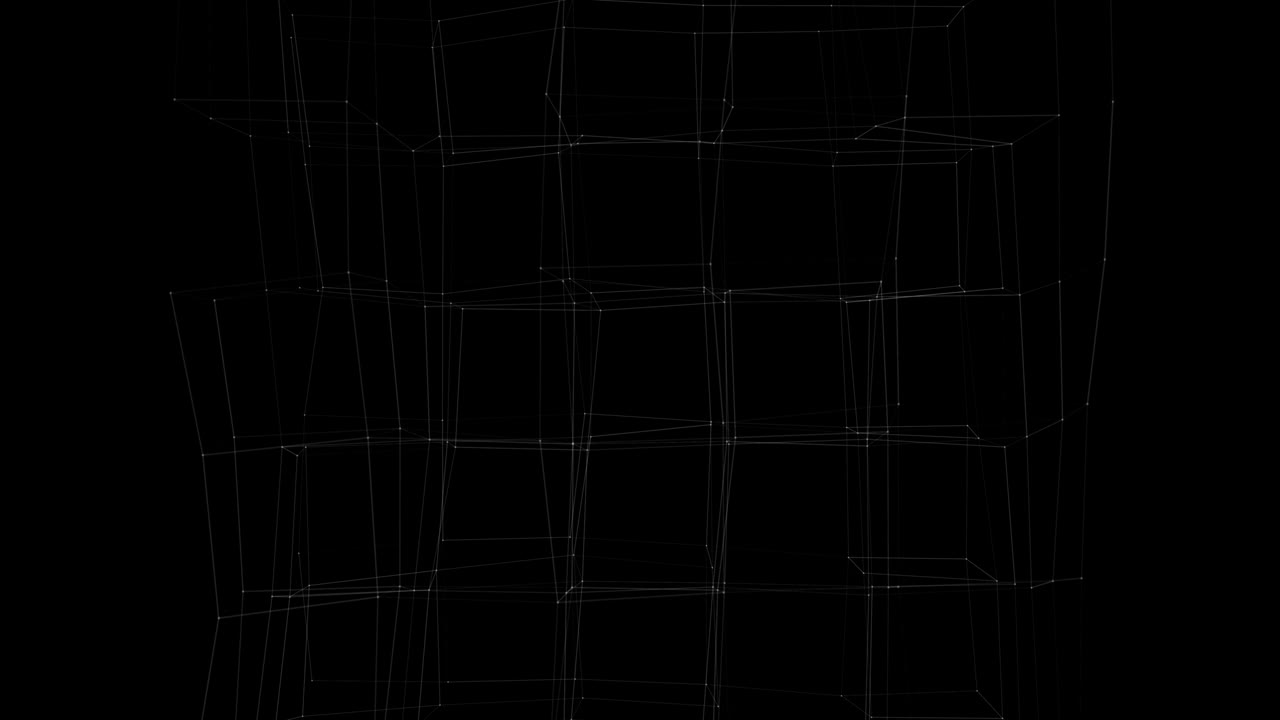 muchos puntos y líneas que se mueven irregularmente