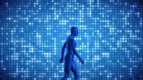 digital animation of man representation walking