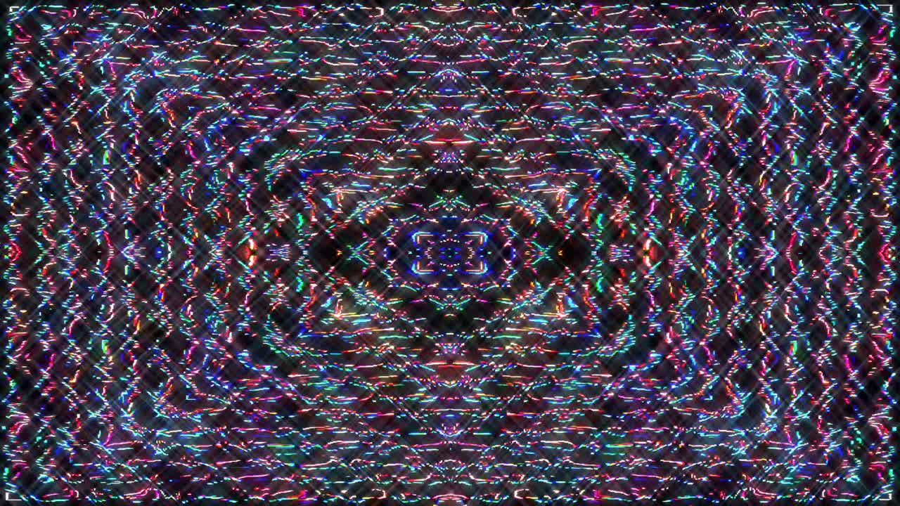 líneas brillantes 3d establecen el movimiento de la onda, color completo, sobre fondo negro