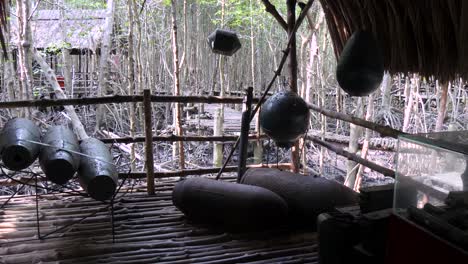 vietnam war memorial in a mangrove forest on monkey island near ho chi minh city