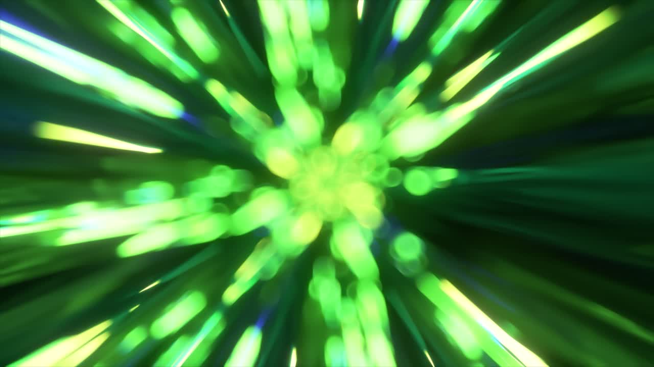 estallido de luz verde abstracto