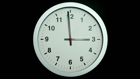 slow rotation of the clock hands.