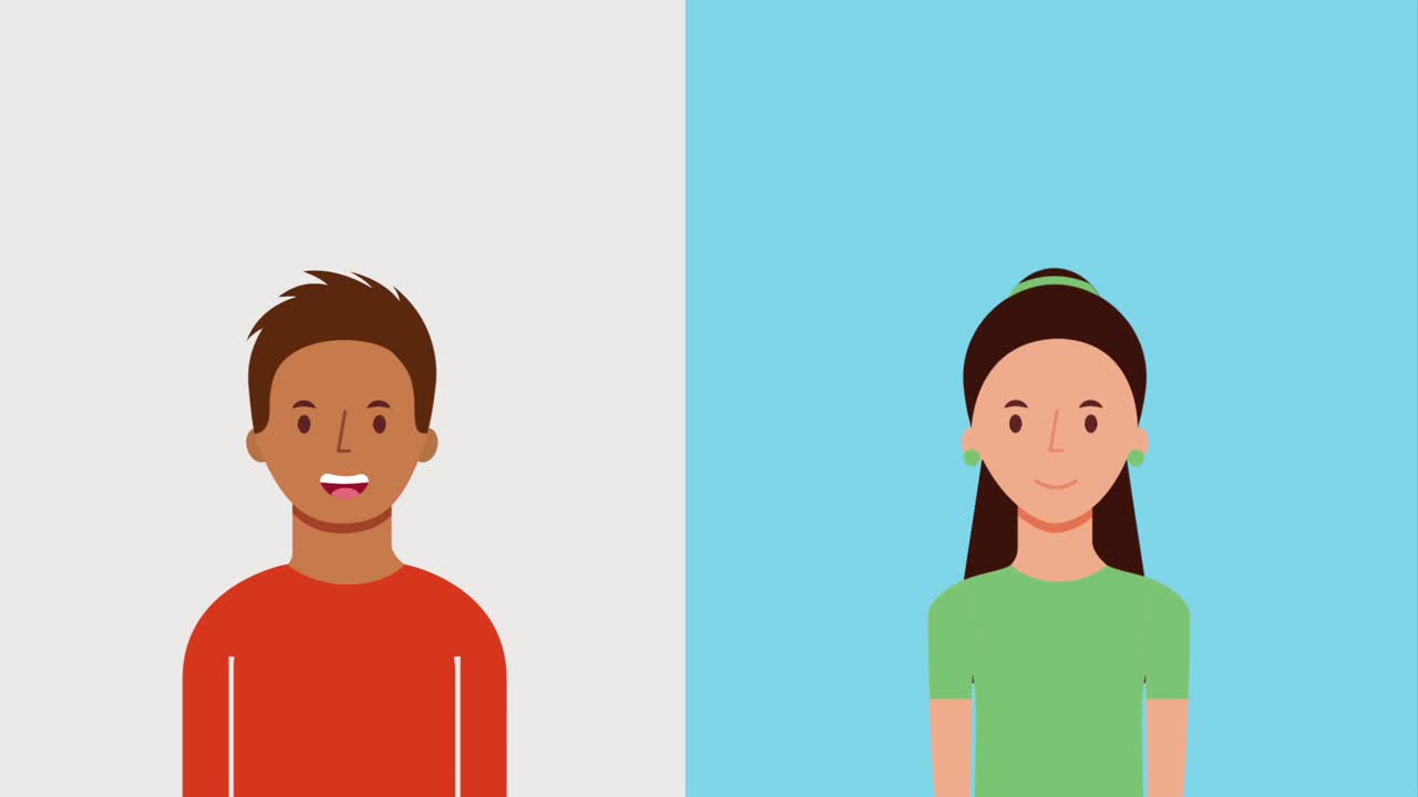 mujer y hombre hablando conversación