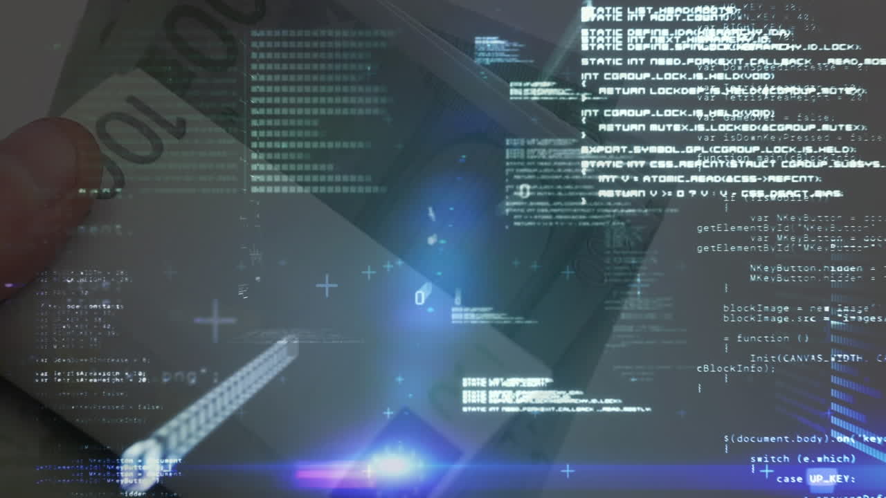 유로 지폐에 대한 데이터 처리의 애니메이션