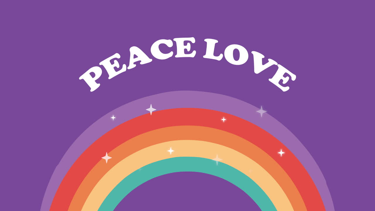 히피 무지개 애니메이션