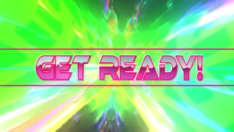 Animation-of-get-ready-text-on-multi-coloured-background