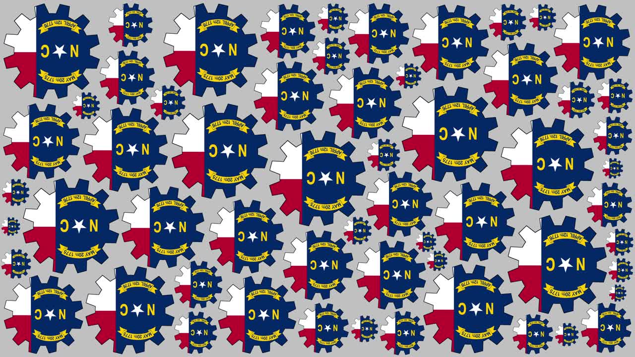 노스 캐롤라이나 주 발 기어 스피닝 배경