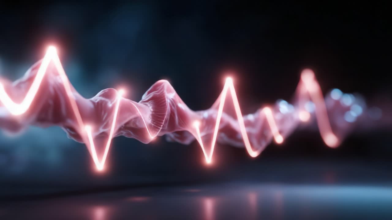 Dynamic Visual Representation of Sound Waves with Fluorescent Lighting and Abstract Fluid Motion in a Dark Background - A Study of Audio Frequency Patterns