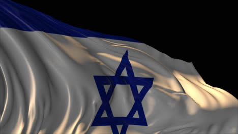 la bandera israelí agitando