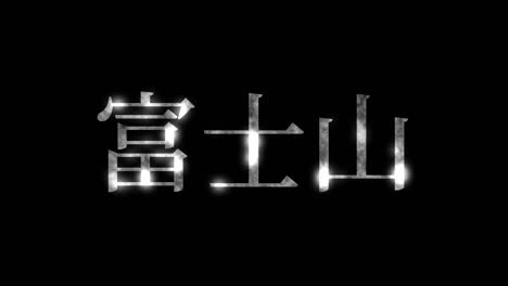 montaña fuji japón kanji texto japonés animación gráficos en movimiento