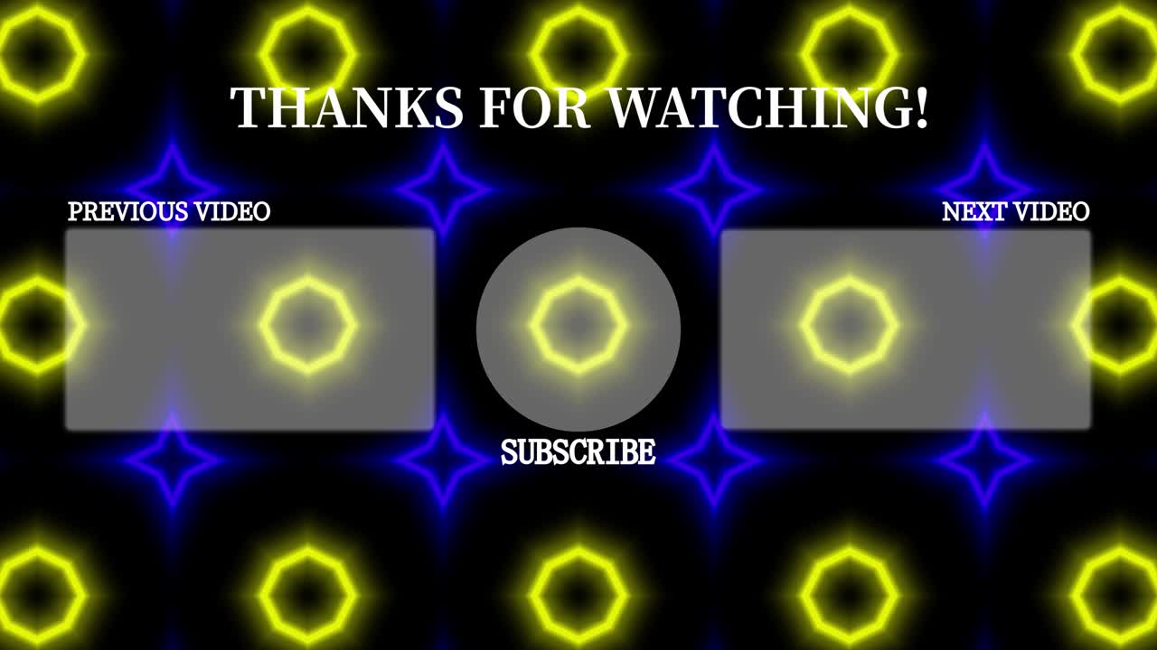 네온 표지판 패턴 엔드 카드 엔딩 스크린 모션 그래픽