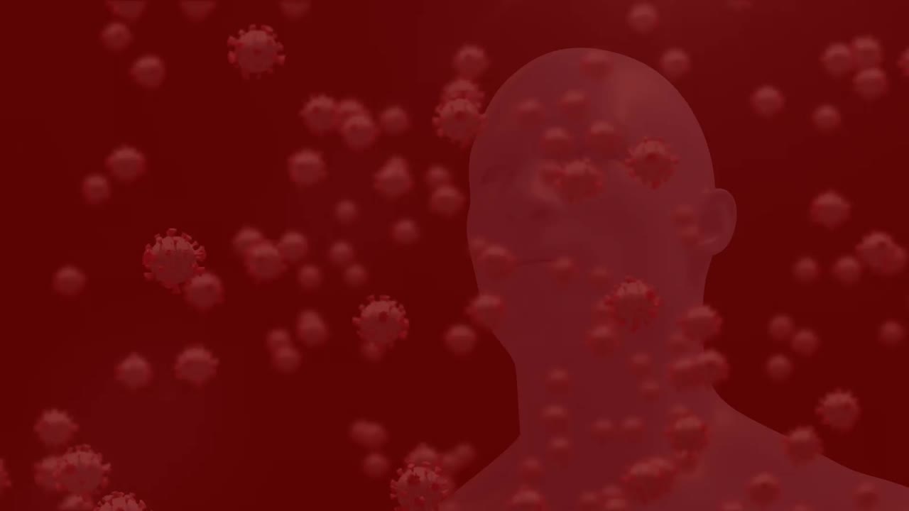 animación de un círculo con un globo giratorio sobre la anatomía humana, las moléculas y las células biológicas